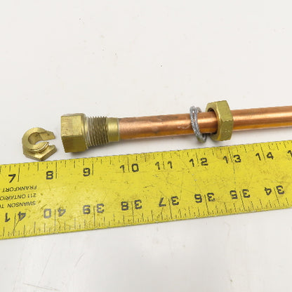 5/8" x 9" Copper Thermowell Bulkhead For 3/8"OD Or Smaller Thermostat