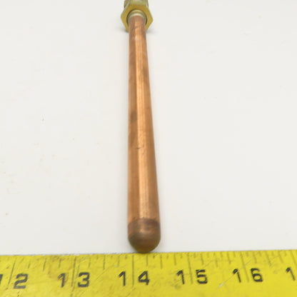 5/8" x 9" Copper Thermowell Bulkhead For 3/8"OD Or Smaller Thermostat