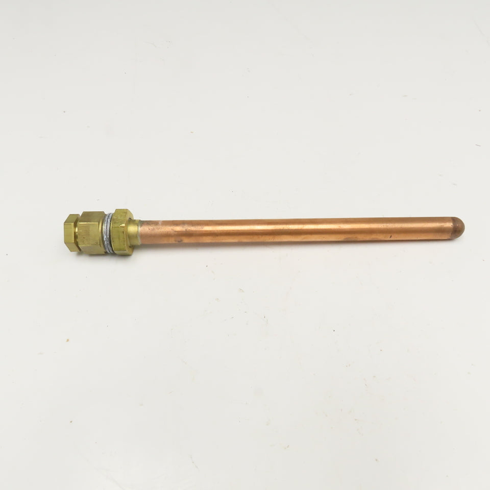 5/8" x 9" Copper Thermowell Bulkhead For 3/8"OD Or Smaller Thermostat