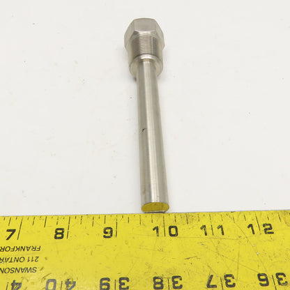 .600" x 6.250" OAL 316SS Thermowell Bulkhead For 3/8"OD Or Smaller Thermostat