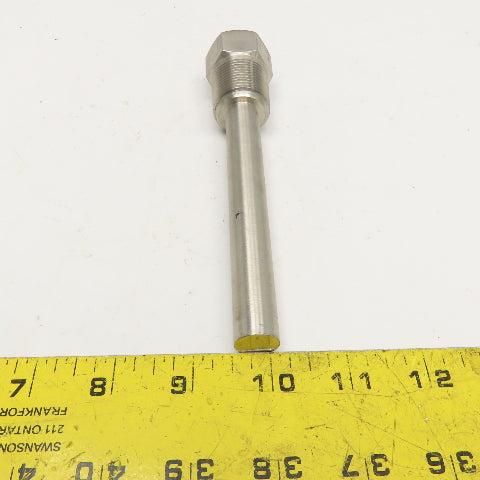 .600" x 6.250" OAL 316SS Thermowell Bulkhead For 3/8"OD Or Smaller Thermostat