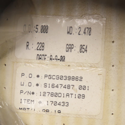 12780D1AT109 5" OD x 2.470W R: 228 0.54" Gap Wear Ring OEM