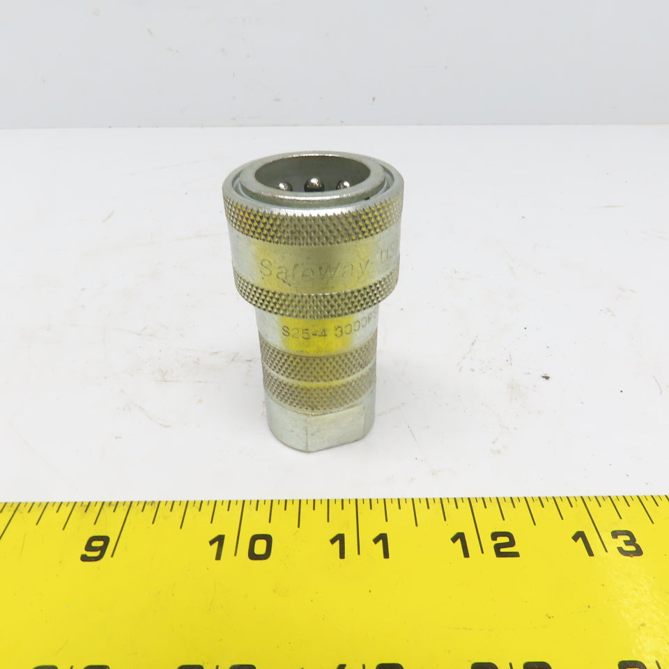 Safeway Hydraulics S25-4 2JC Female Quick Coupler 300PSI 1/2" FNPT