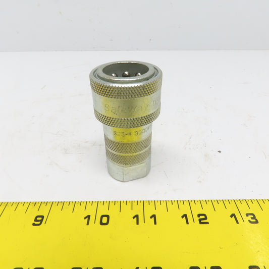 Safeway Hydraulics S25-4 2JC Female Quick Coupler 300PSI 1/2" FNPT