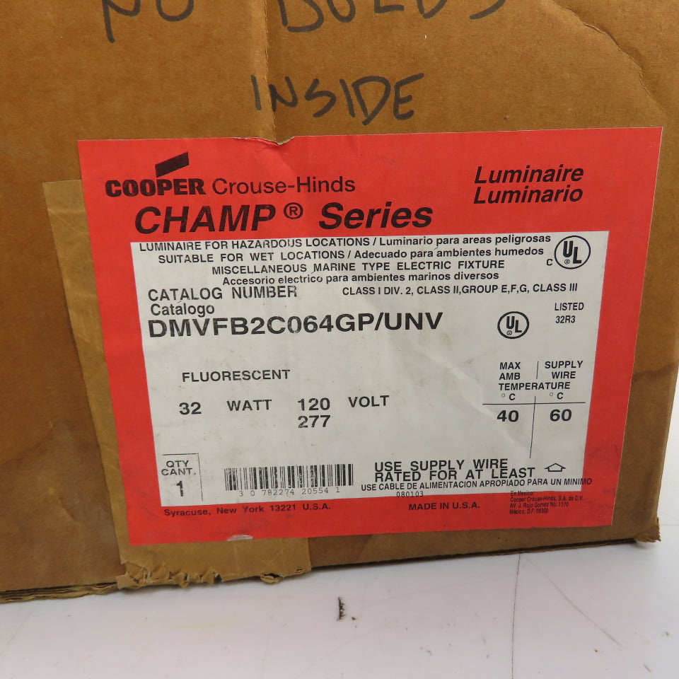Cooper Crouse Hinds DMVFB2C064GP/UNV 32 Watt Luminaire For Hazardous Locations