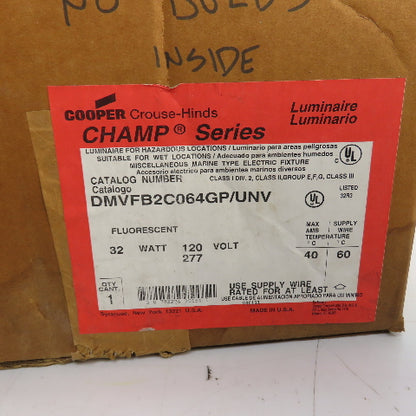 Cooper Crouse Hinds DMVFB2C064GP/UNV 32 Watt Luminaire For Hazardous Locations