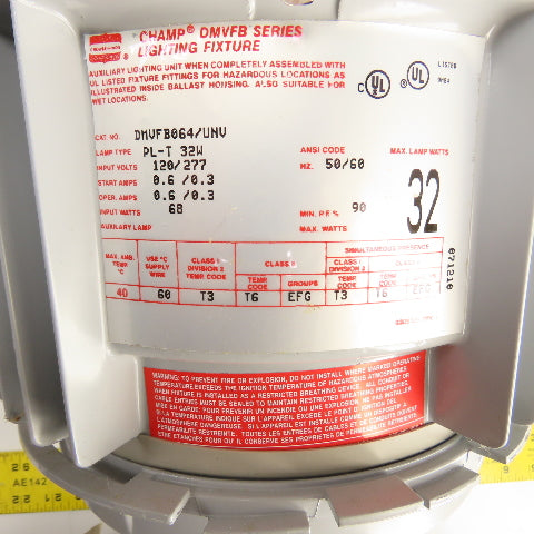 Cooper Crouse Hinds DMVFB2C064GP/UNV 32 Watt Luminaire For Hazardous Locations