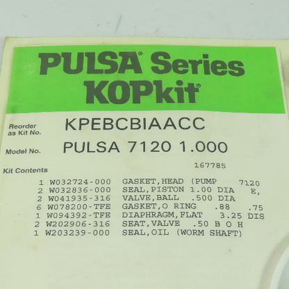 Pulsafeeder KPEBCBIAACC Pulsa 7120 1.000 Kopkit Repair Kit