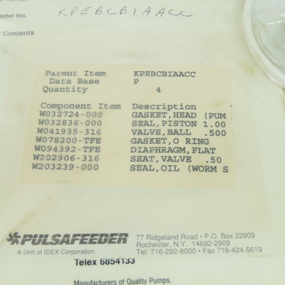 Pulsafeeder KPEBCBIAACC Pulsa Series Kopkit Repair Kit