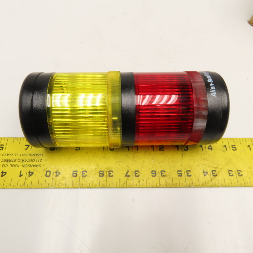 Allen Bradley 855TC 120V Steady LED Indicator Light Tower Red Yellow