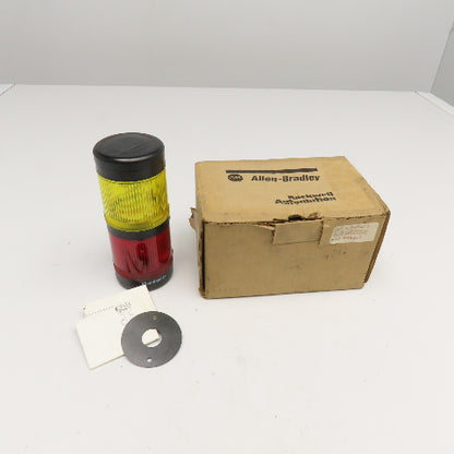 Allen Bradley 855TC 120V Steady LED Indicator Light Tower Red Yellow