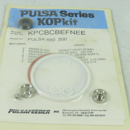 Pulsafeeder KPCBCBEFNEE Pulsa 680 .500 Kopkit Repair Kit