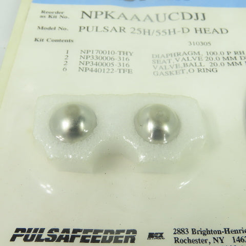 Pulsafeeder NPKAAAUCDJJ Pulsar 25H/55H-B HEAD Kopkit Repair Kit