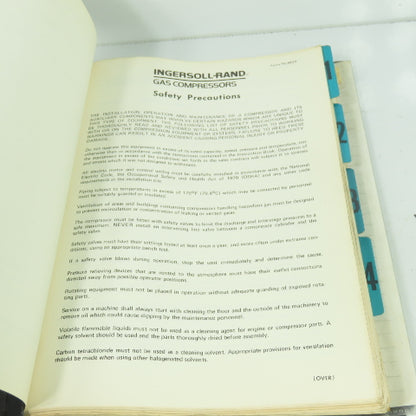 Ingersoll Rand ESV-1NL-2 Type ESV Gas Compressor Service Manual