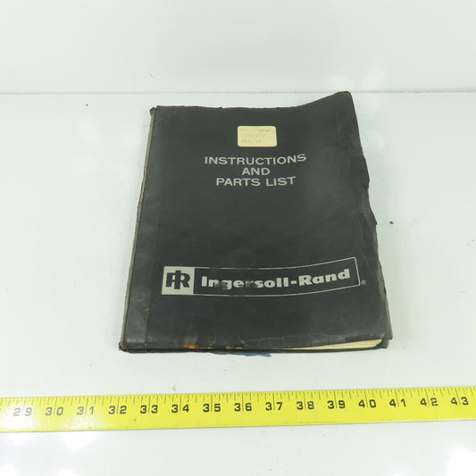 Ingersoll Rand ESV-1NL-2 Type ESV Gas Compressor Instructions And Parts List