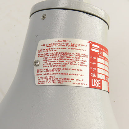 Crouse Hinds EVA215 Hazardous Location Incandescent Lens Light 250V 300W NEW