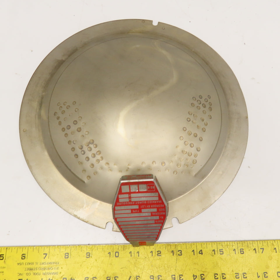 BS&B Safety Systems RLS 10" Reverse Buckling Rupture Disk 316/Hastelloy 102PSI