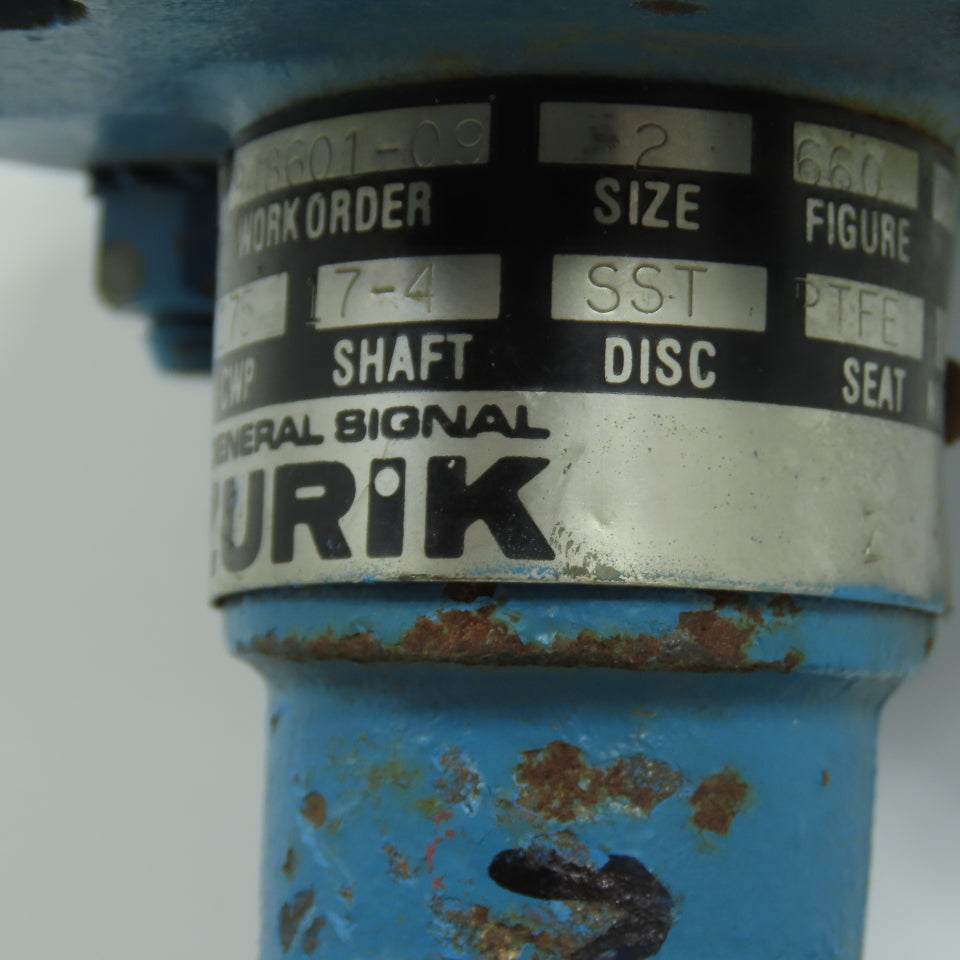 DeZurik 9135553 2" Lug Mount Butterfly Valve PTFE Lined 250°F No Handle