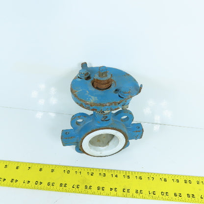 DeZurik 9135553 2" Lug Mount Butterfly Valve PTFE Lined 250°F No Handle