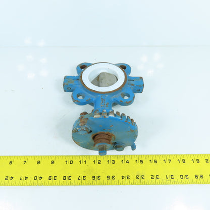 DeZurik 9135553 2" Lug Mount Butterfly Valve PTFE Lined 250°F No Handle