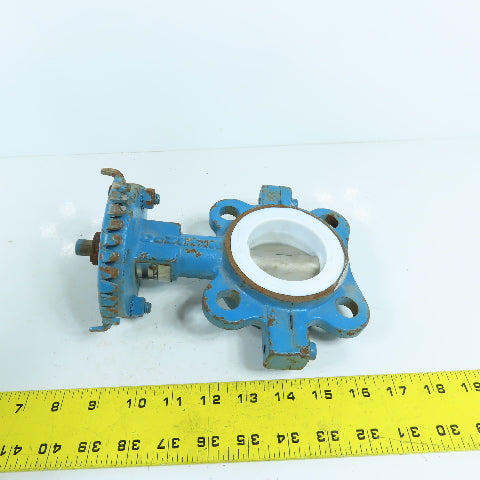 DeZurik 9135553 2" Lug Mount Butterfly Valve PTFE Lined 250°F No Handle
