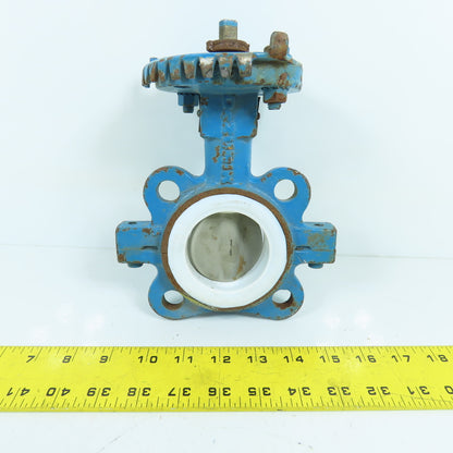 DeZurik 9135553 2" Lug Mount Butterfly Valve PTFE Lined 250°F No Handle