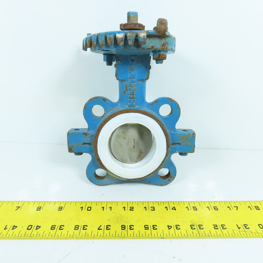 DeZurik 9135553 2" Lug Mount Butterfly Valve PTFE Lined 250°F No Handle