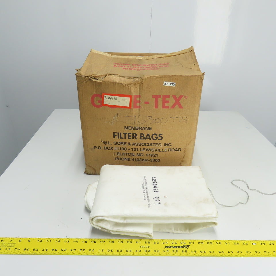 W.L. Gore 76300778 6" Dia x 60" L Gore-Tex Membrane Filter Bag Lot Of 16