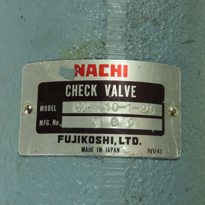 Nachi CA-T10-1-20 Right Angle In-Line Check Valve 1-1/4" 3045PSI 84.5GPM