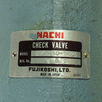 Nachi CA-T10-1-20 Right Angle In-Line Check Valve 1-1/4" 3045PSI 84.5GPM