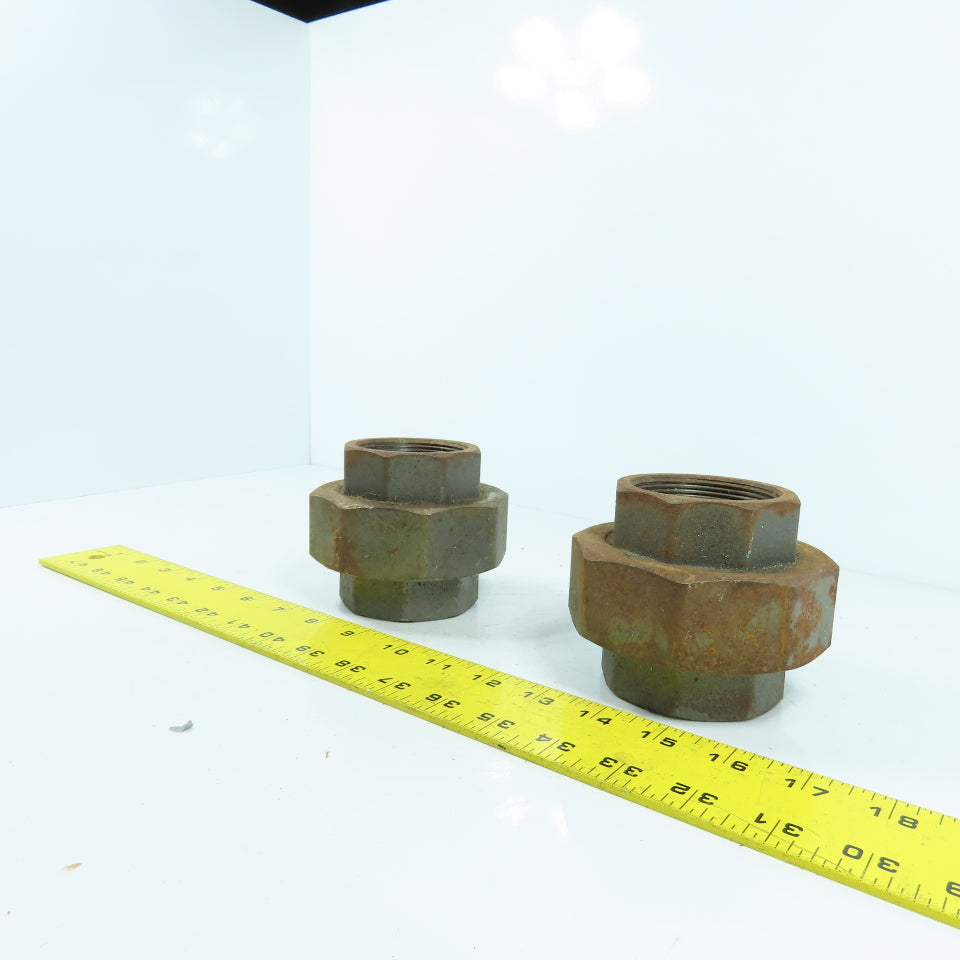 A/SA105N 3m 2" High Temperature Union Carbon Steel SP-83 Lot Of 2 (Rusty)