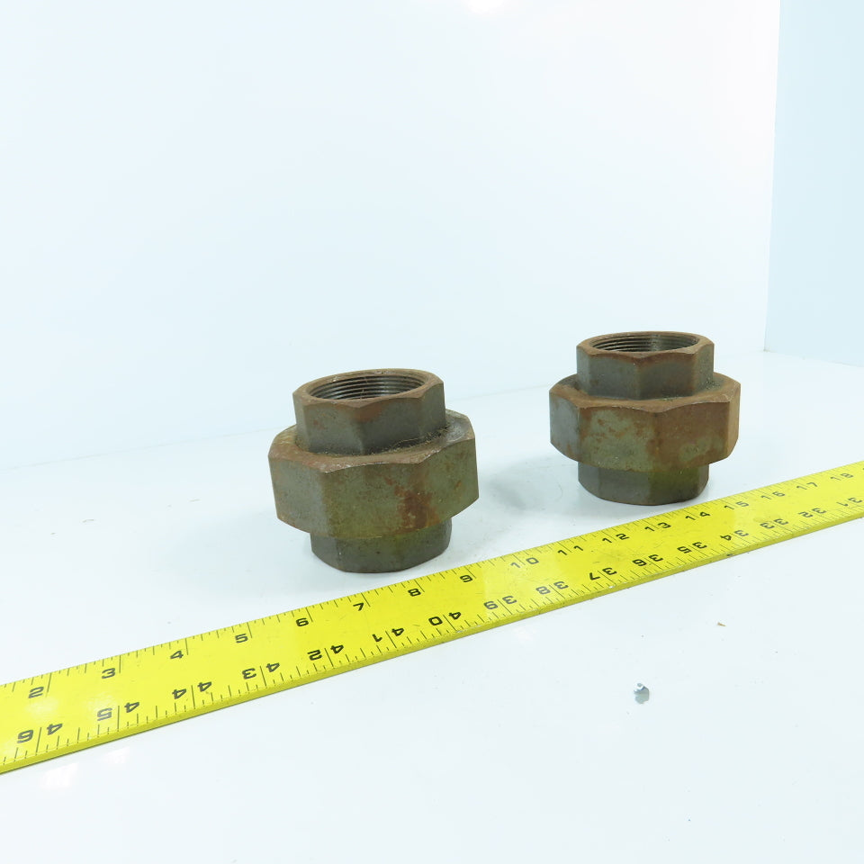 A/SA105N 3m 2" High Temperature Union Carbon Steel SP-83 Lot Of 2 (Rusty)