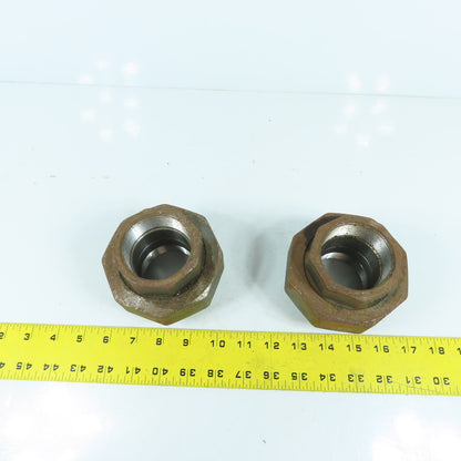A/SA105N 3m 2" High Temperature Union Carbon Steel SP-83 Lot Of 2 (Rusty)