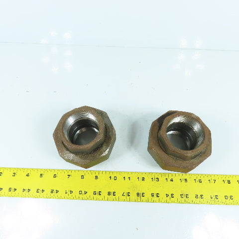 A/SA105N 3m 2" High Temperature Union Carbon Steel SP-83 Lot Of 2 (Rusty)