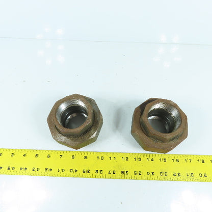 A/SA105N 3m 2" High Temperature Union Carbon Steel SP-83 Lot Of 2 (Rusty)