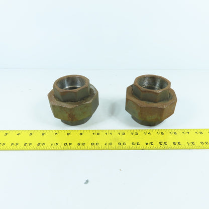 A/SA105N 3m 2" High Temperature Union Carbon Steel SP-83 Lot Of 2 (Rusty)
