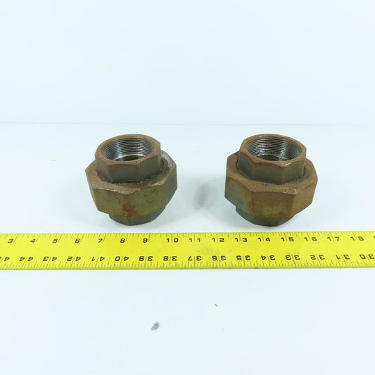 A/SA105N 3m 2" High Temperature Union Carbon Steel SP-83 Lot Of 2 (Rusty)