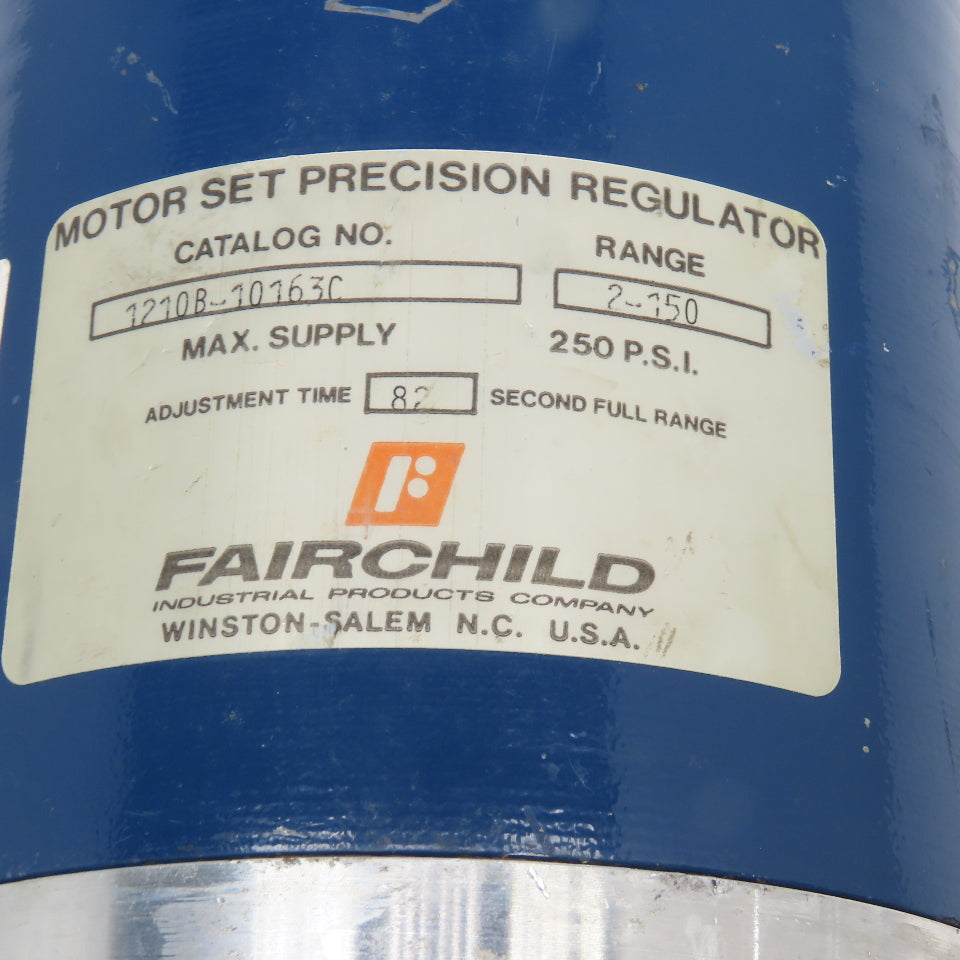 Fairchild 1210B-10163C 115V Pneumatic Regulator Set Motor 2-150PSI 82s Set Time