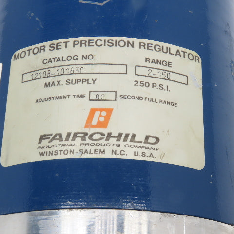 Fairchild 1210B-10163C 115V Pneumatic Regulator Set Motor 2-150PSI 82s Set Time