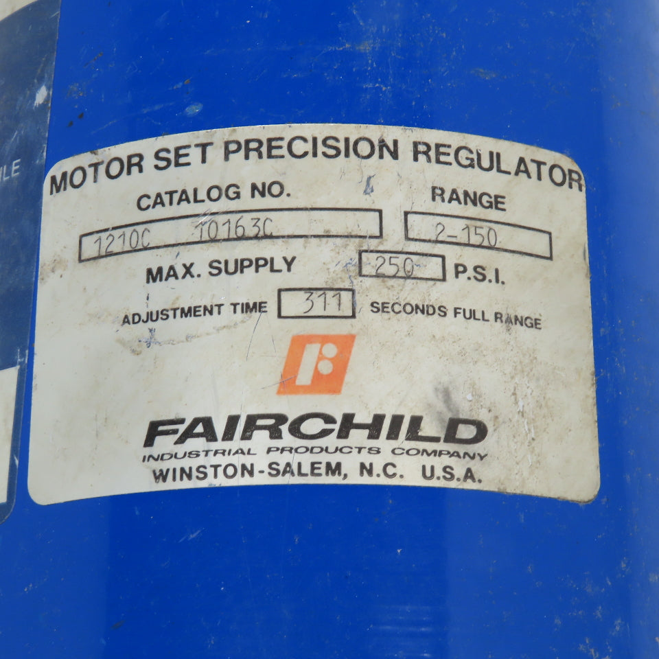 Fairchild 1210B-10163C 115V Motor Set Regulator 2-150PSI 311s Set Time