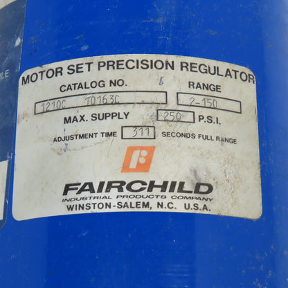 Fairchild 1210B-10163C 115V Motor Set Regulator 2-150PSI 311s Set Time