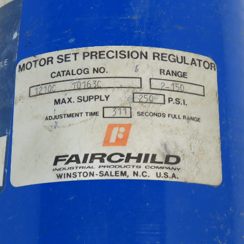 Fairchild 1210B-10163C 115V Motor Set Regulator 2-150PSI 311s Set Time