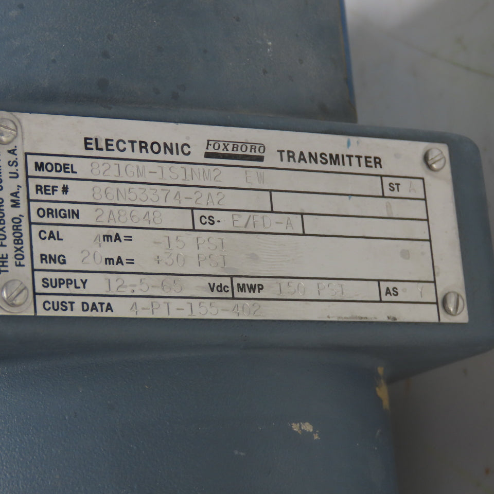 Foxboro 821GM-IS1NM2 12.5-65VDC Electronic Transmitter D0135ND Assembly