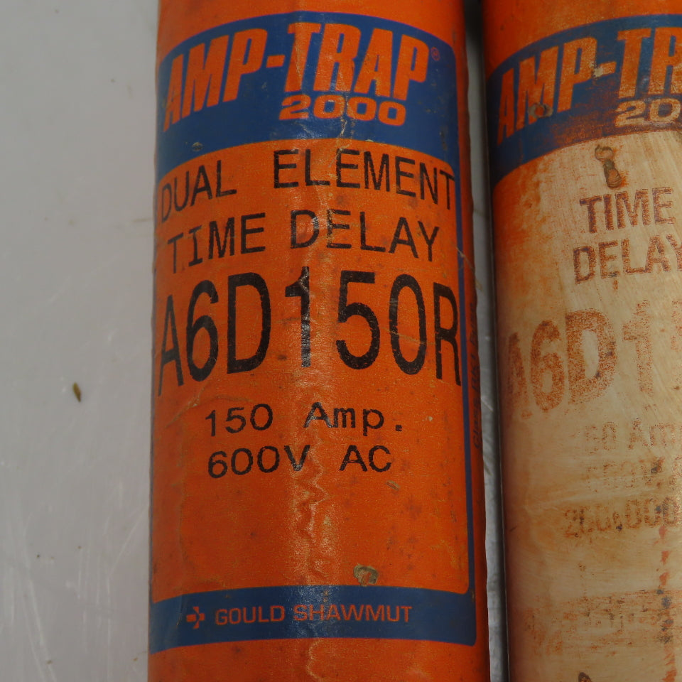Gould Shawmut A6D150R Amp-Trap 2000 Dual Element Time Delay Fuse 600V 150A Lot/3