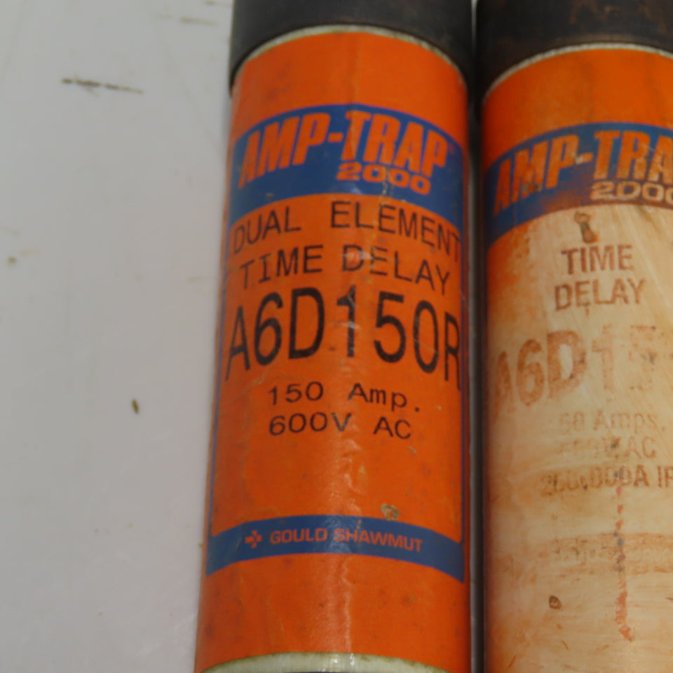 Gould Shawmut A6D150R Amp-Trap 2000 Dual Element Time Delay Fuse 600V 150A Lot/3