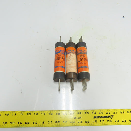 Gould Shawmut A6D150R Amp-Trap 2000 Dual Element Time Delay Fuse 600V 150A Lot/3