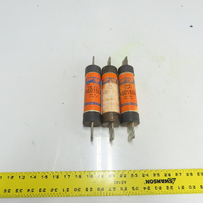 Gould Shawmut A6D150R Amp-Trap 2000 Dual Element Time Delay Fuse 600V 150A Lot/3