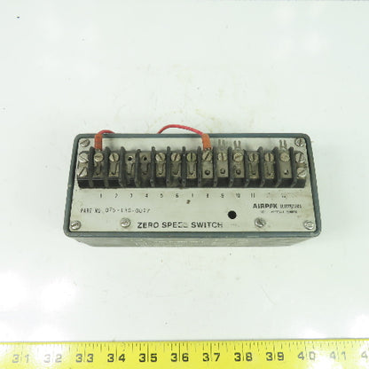 Airpax 075-130-0017 Zero Speed Switch 117VAC 12VDC 50-400Hz