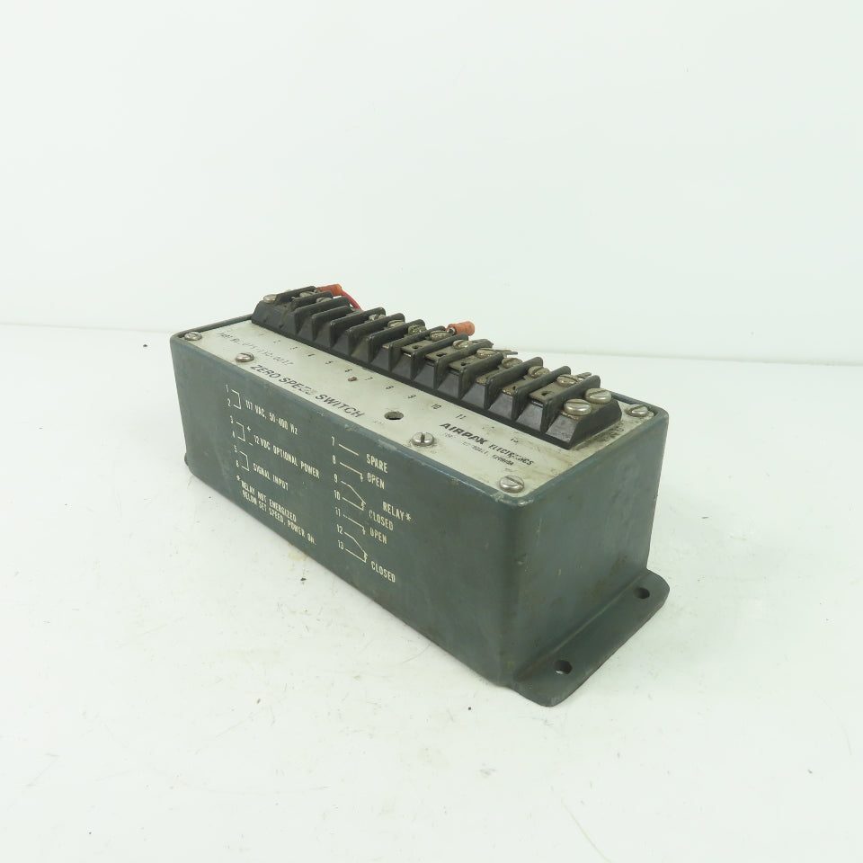 Airpax 075-130-0017 Zero Speed Switch 117VAC 12VDC 50-400Hz