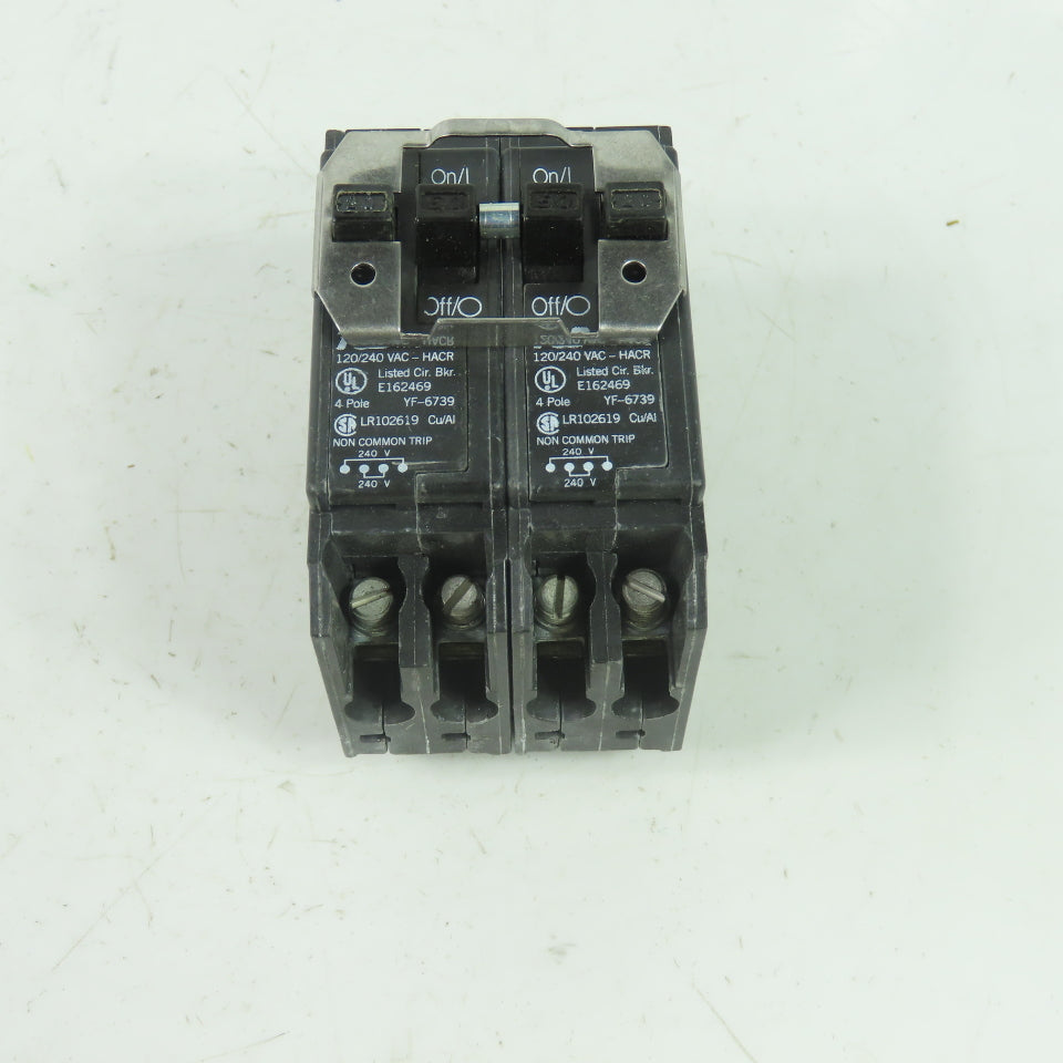 Thomas & Betts TBBQ220250 Quadplex 120/240VAC Circuit Breaker 2-Pole 20/50A